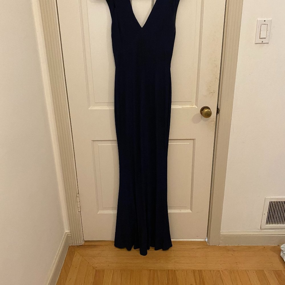 Blue Sparkly Floor-Length Dress